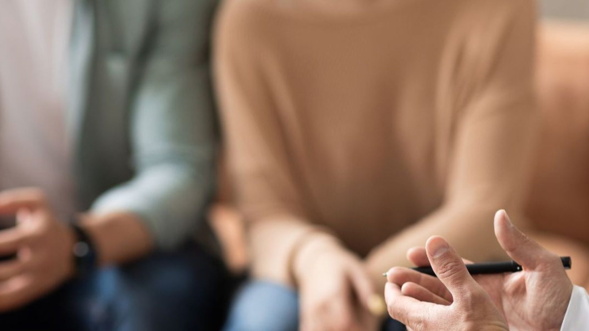 A couple at marriage counseling.